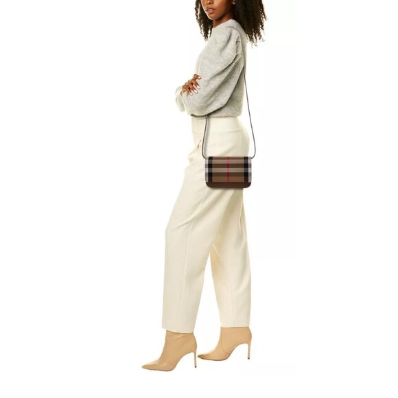 Burberry Madison Check Canvas Leather Shoulder Bag Earth 8084492 - Picture 14 of 14